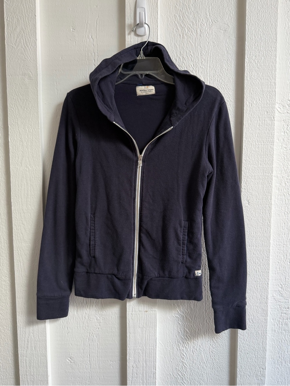 Marine Layer Afternoon Full Zip Navy Blue Hoodie - Small